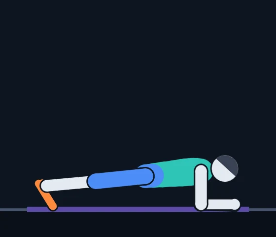 Forearm Plank, frame 1 of 3: Coach Cole demonstrating the movement